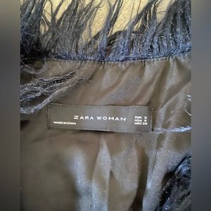 Zara Faux Mongolian Lamb Fur Jacket
